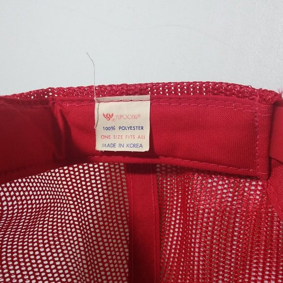 Cayman Islands Coat Of Arms Vintage Snapback Hat Cap Red Mesh Back NOS - Picture 7 of 8